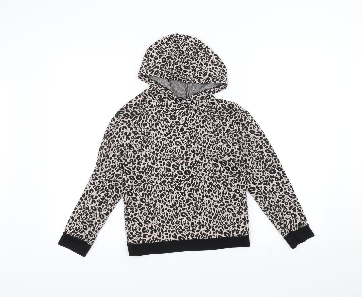 George Girls Pink Animal Print  Pullover Hoodie Size 8-9 Years