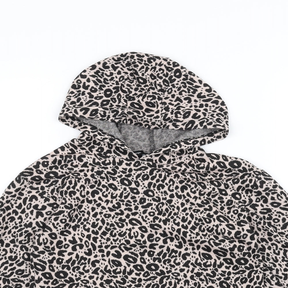 George Girls Pink Animal Print  Pullover Hoodie Size 8-9 Years