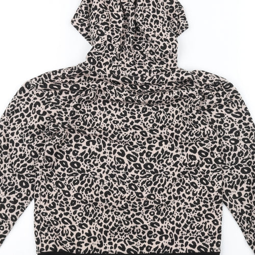 George Girls Pink Animal Print  Pullover Hoodie Size 8-9 Years