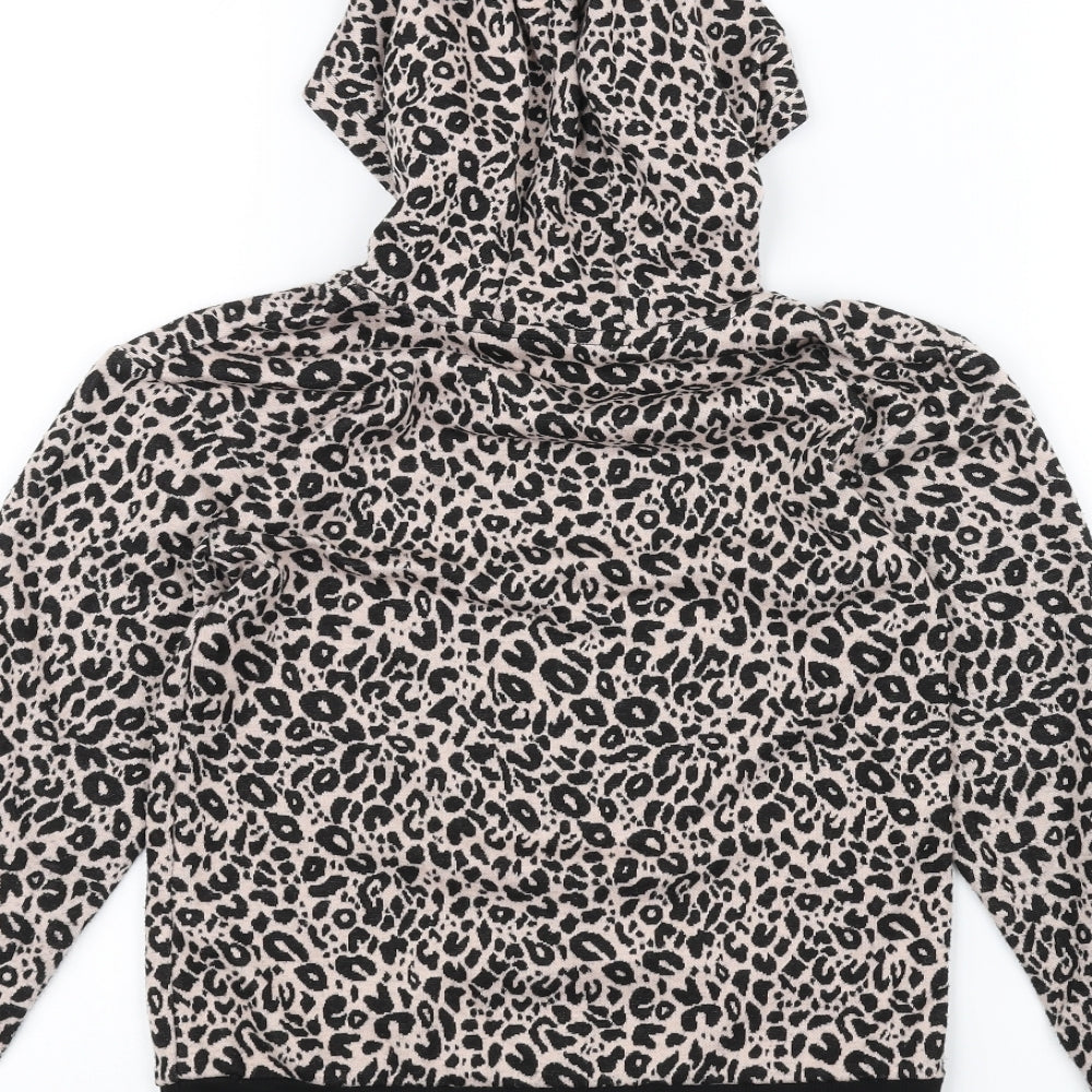 George Girls Pink Animal Print  Pullover Hoodie Size 8-9 Years
