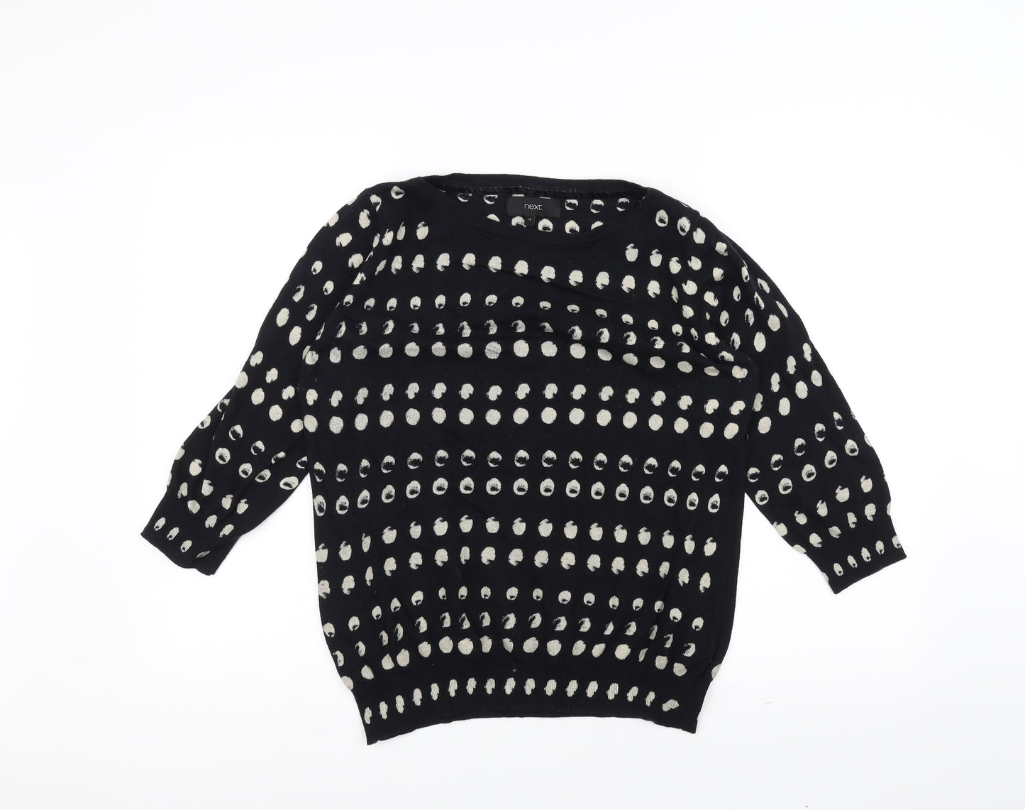 NEXT Womens Black Polka Dot  Pullover Jumper Size 16