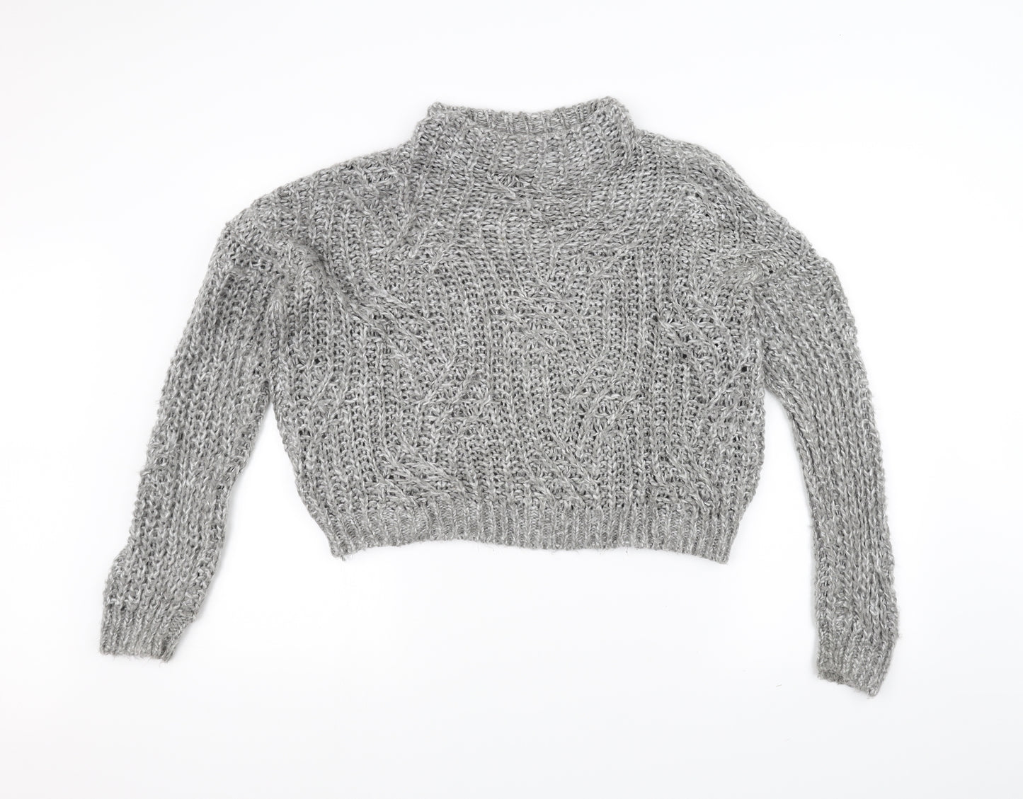 TU Womens Grey  Knit Pullover Jumper Size 10