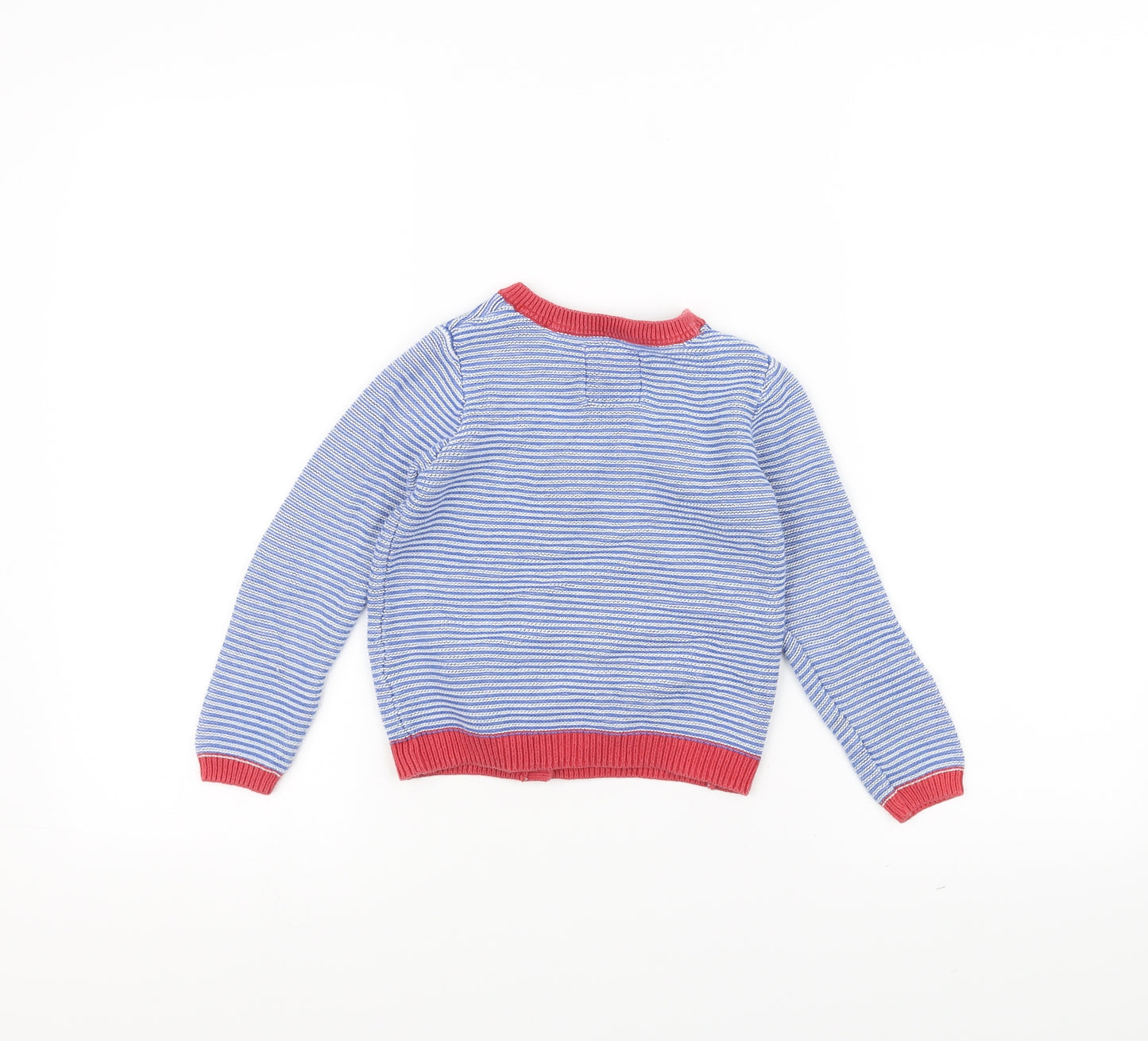 TU Girls Blue  Knit Cardigan Jumper Size 2-3 Years  - ladybug