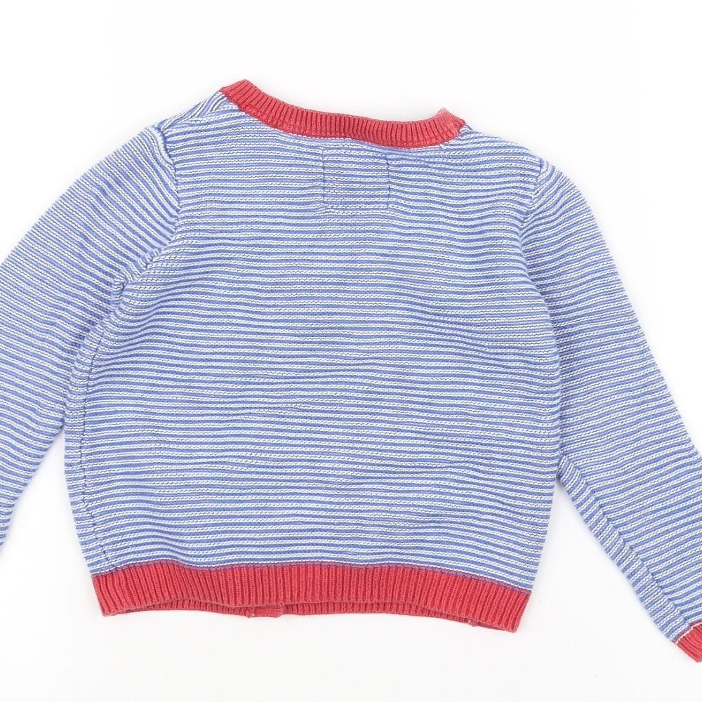 TU Girls Blue  Knit Cardigan Jumper Size 2-3 Years  - ladybug