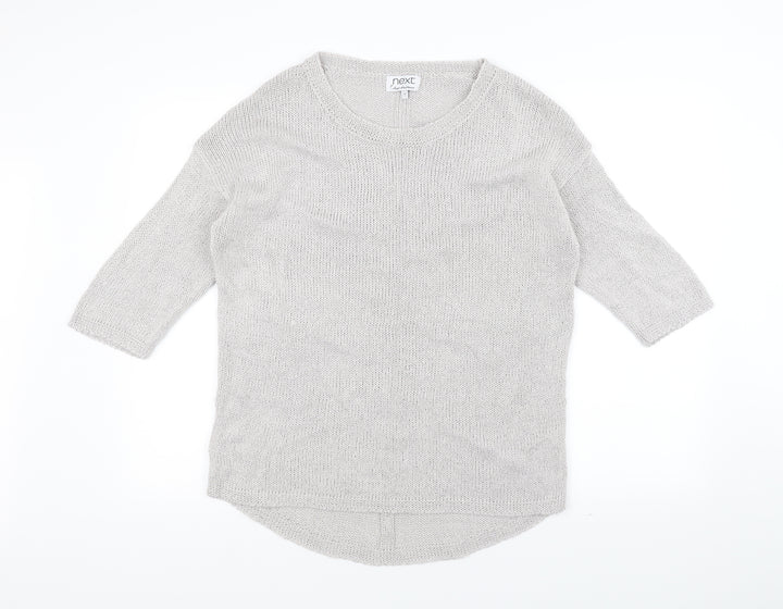 NEXT Womens White  Knit Pullover Jumper Size 10