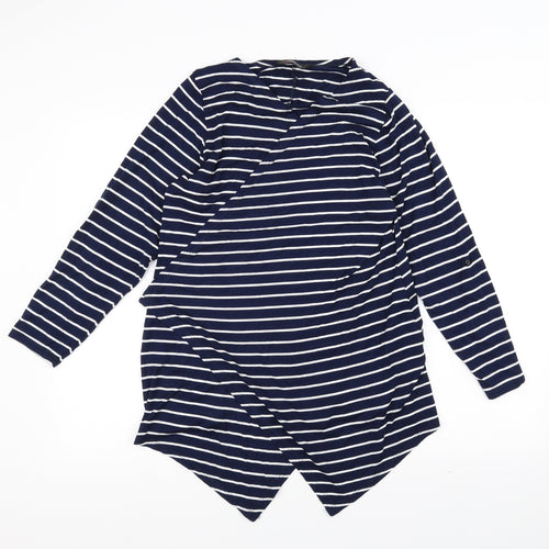 Yours Womens Blue Striped  Cardigan Jumper Size 16