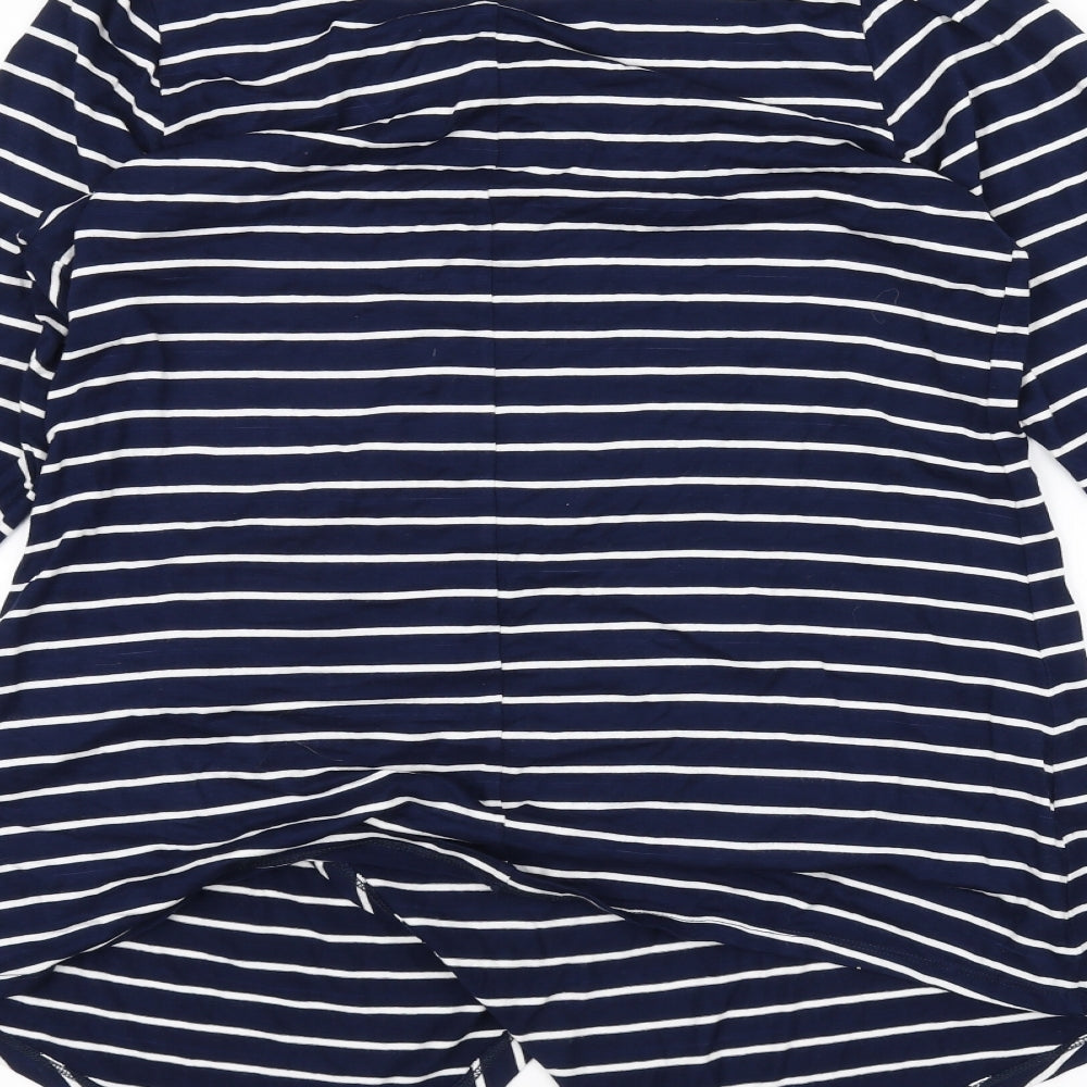 Yours Womens Blue Striped  Cardigan Jumper Size 16