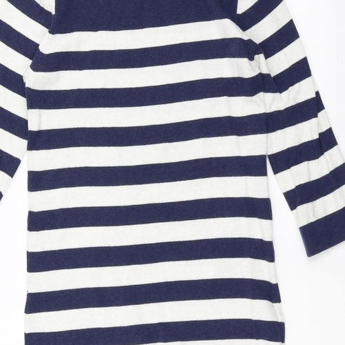 Dorothy Perkins Womens Blue Striped  A-Line  Size 10