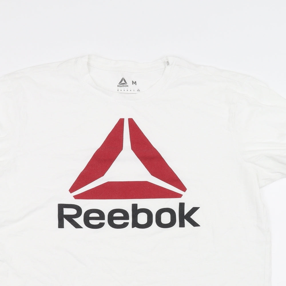 Reebok Mens White    T-Shirt Size M