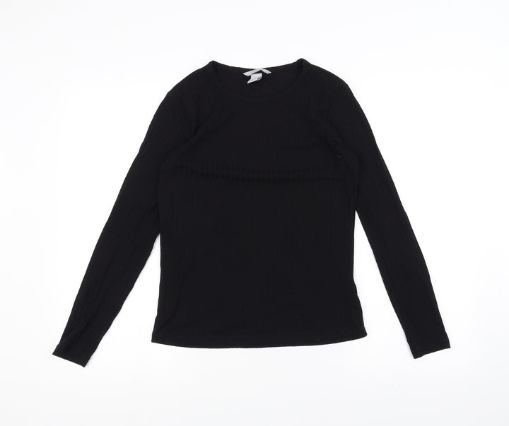 H&M Womens Black   Basic T-Shirt Size S