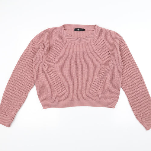Missguided Womens Pink  Knit Pullover Jumper Size M