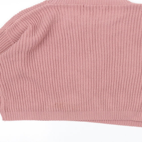 Missguided Womens Pink  Knit Pullover Jumper Size M