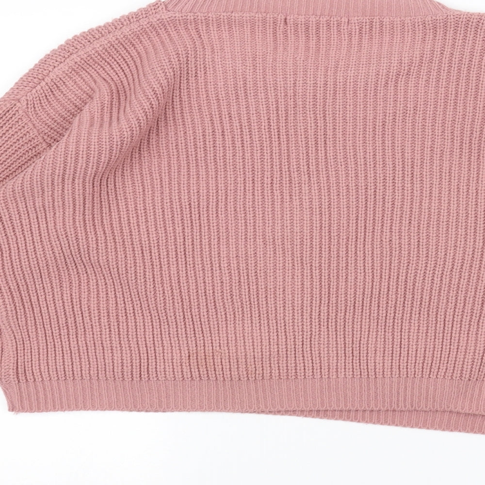 Missguided Womens Pink  Knit Pullover Jumper Size M