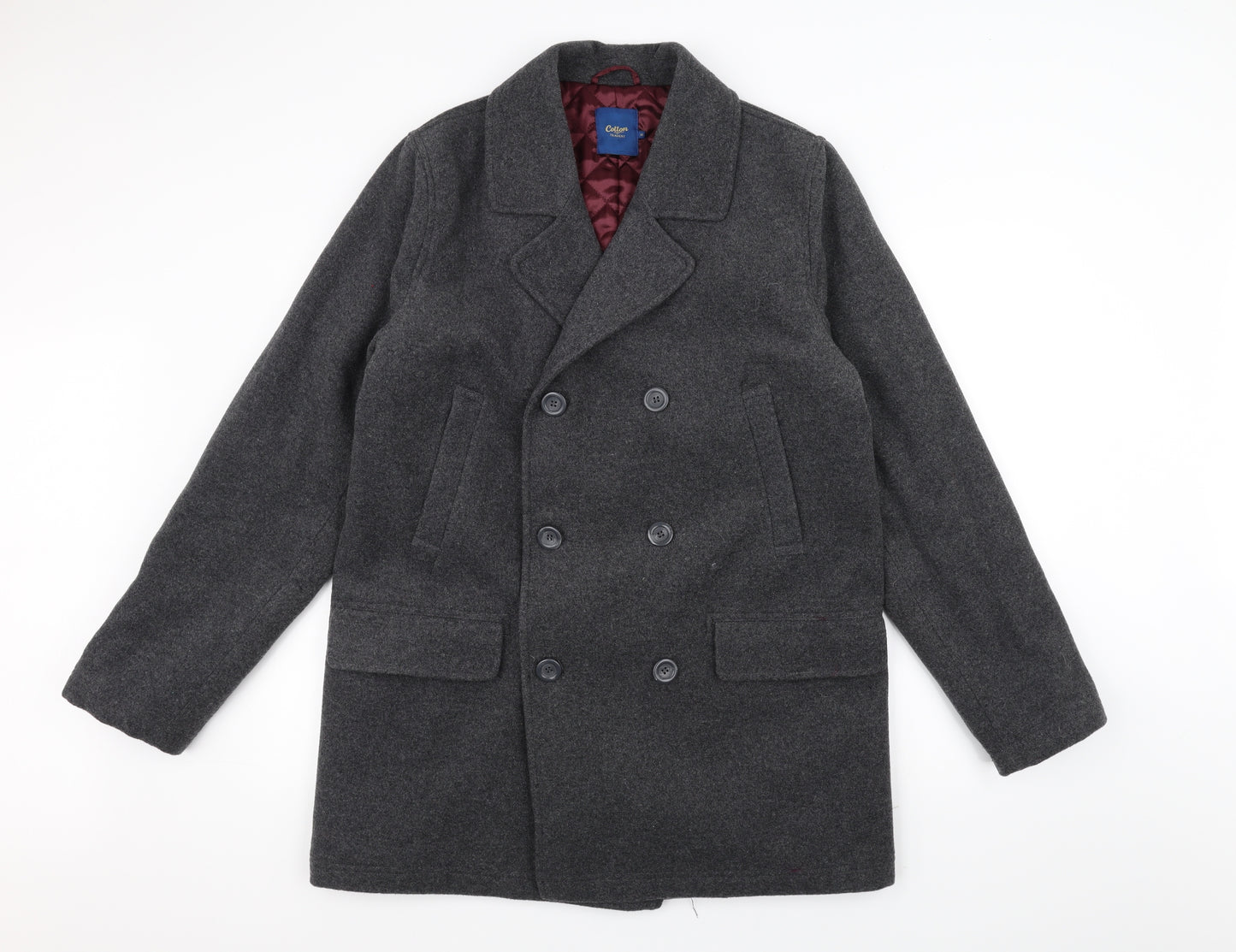 Cotton Traders Womens Grey   Overcoat Coat Size M