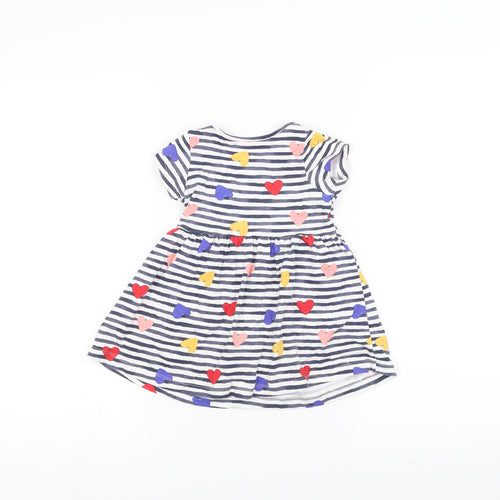 Nutmeg Baby White Striped  A-Line  Size 12-18 Months