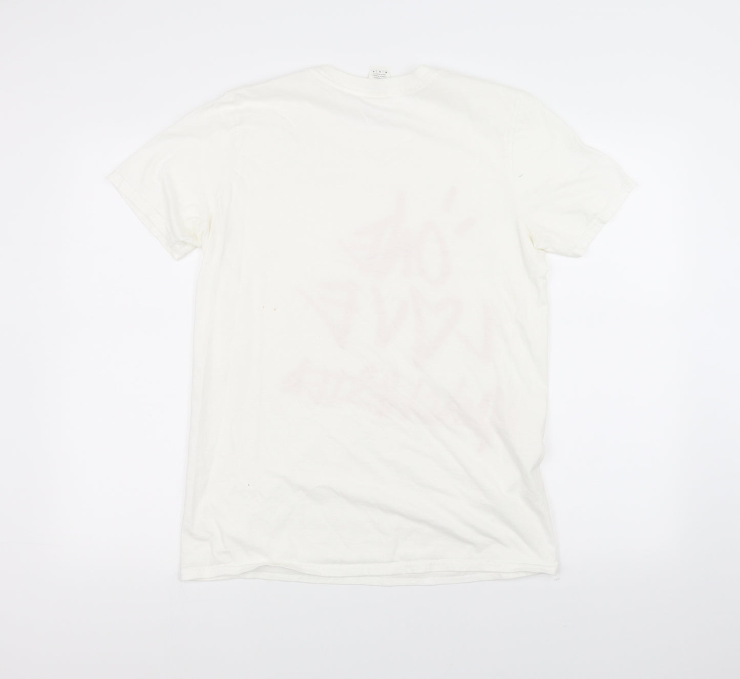 Gilden Mens White    T-Shirt Size M