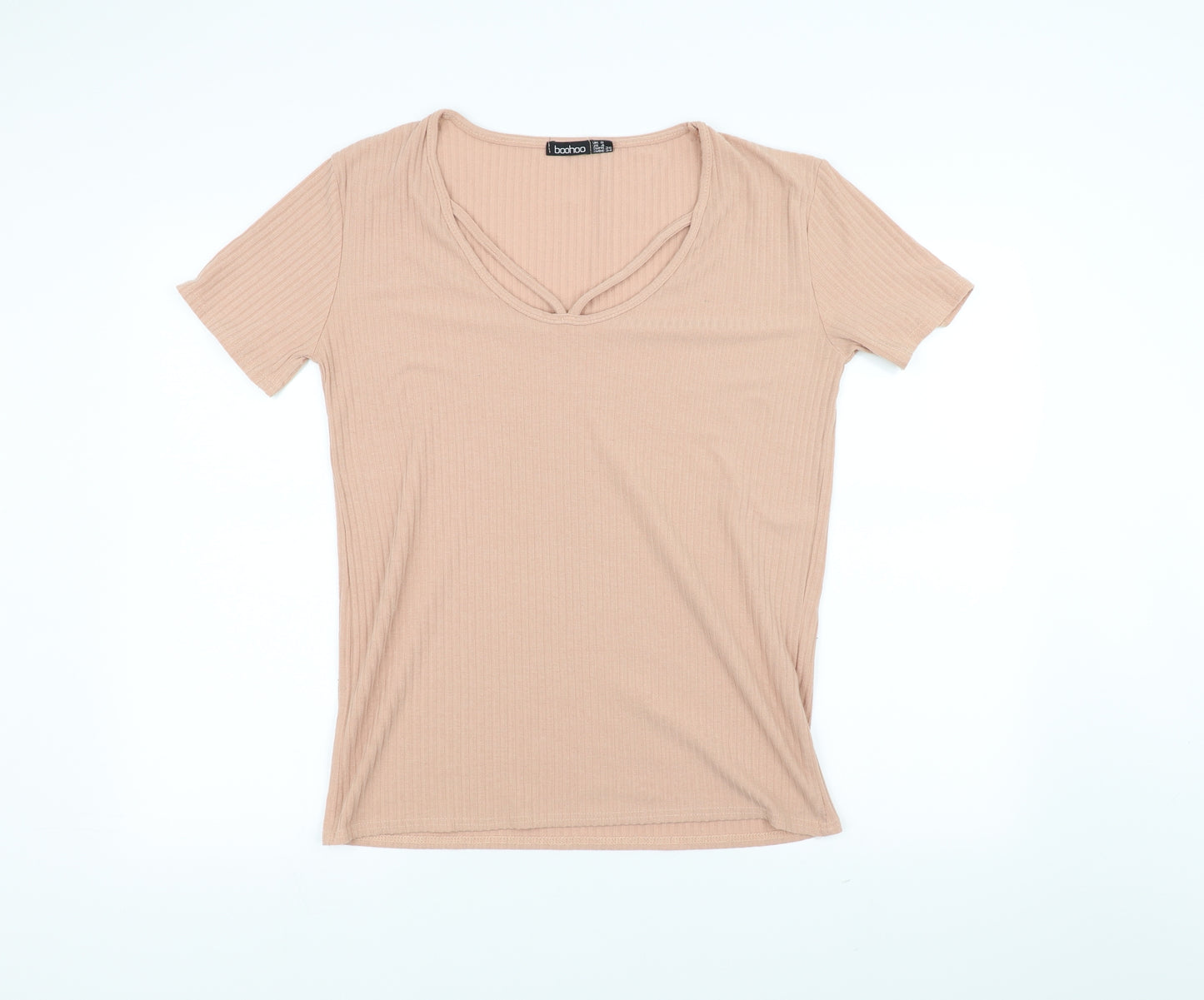 Boohoo Womens Pink   Basic T-Shirt Size 8