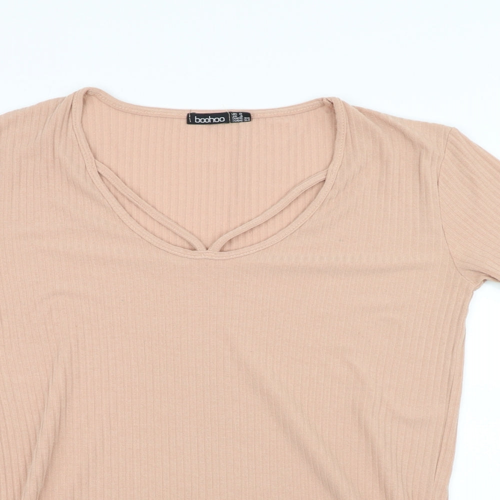 Boohoo Womens Pink   Basic T-Shirt Size 8