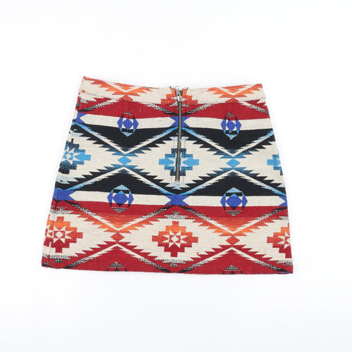 Topshop Womens White   A-Line Skirt Size 8