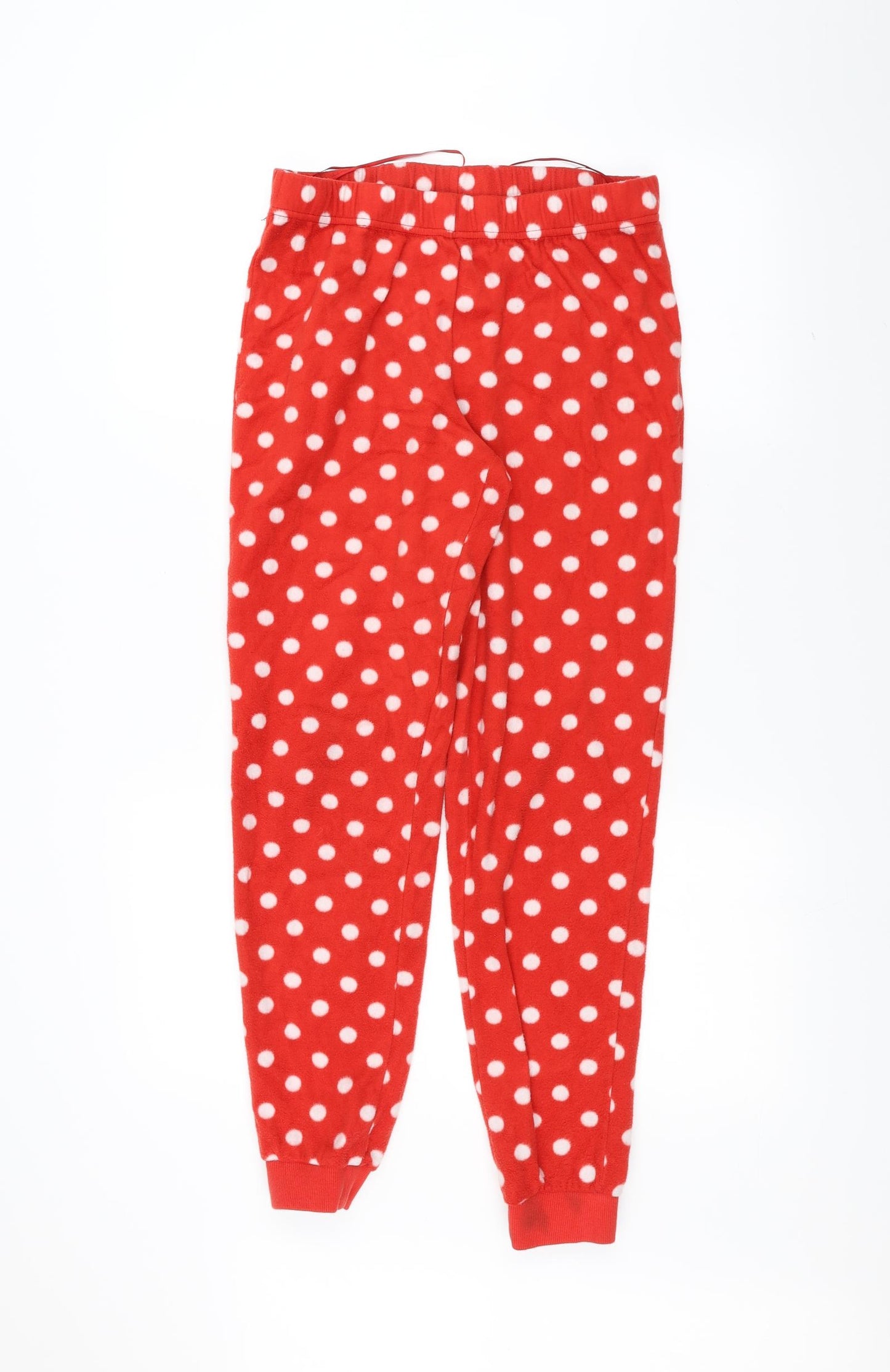 DEBINHAMS Womens Red Polka Dot  Trousers  Size 10 L24 in