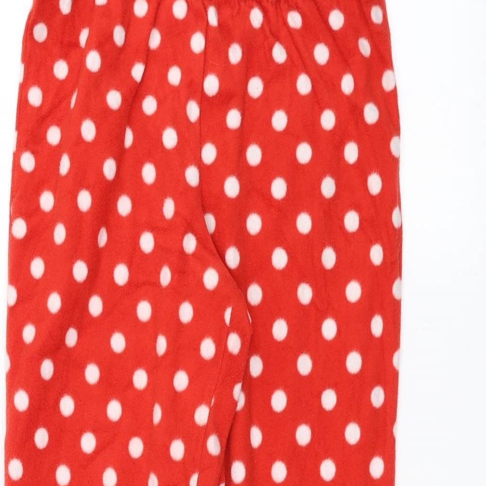 DEBINHAMS Womens Red Polka Dot  Trousers  Size 10 L24 in