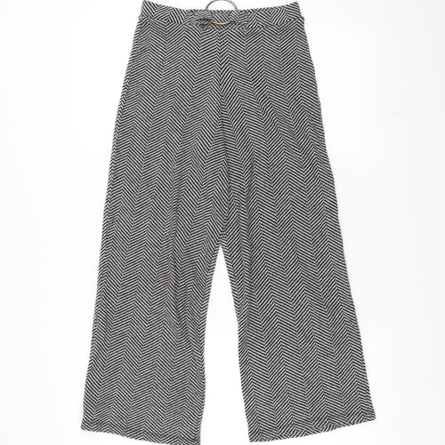 Zara Womens Black Striped  Trousers  Size S L21 in