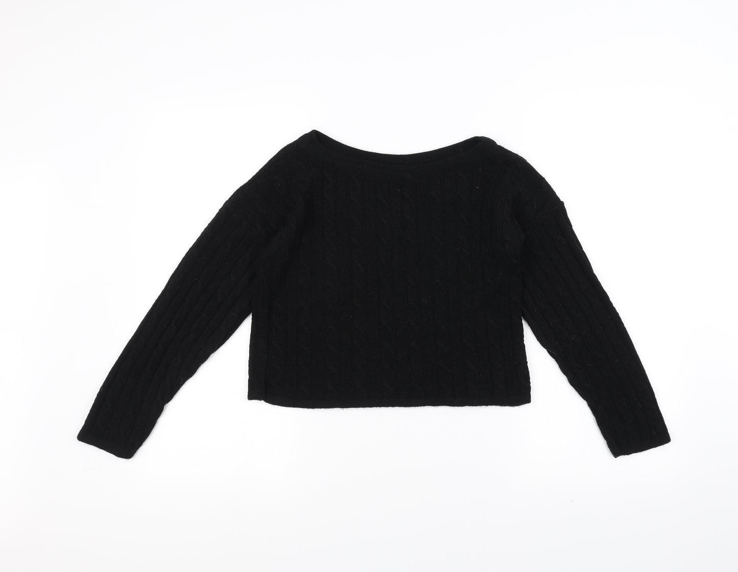Femme Luxe Womens Black  Knit Pullover Jumper Size M