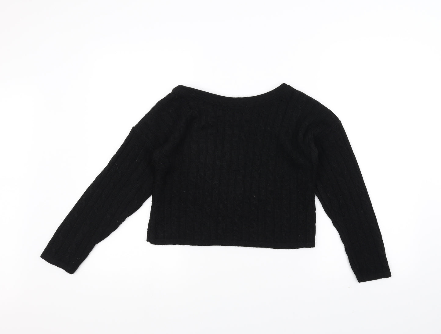 Femme Luxe Womens Black  Knit Pullover Jumper Size M