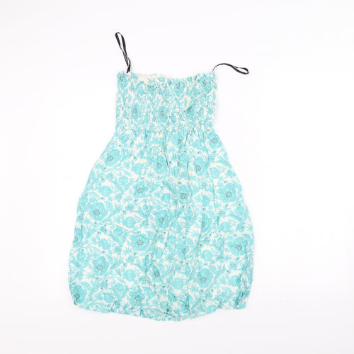 Warehouse Womens Blue Floral  A-Line  Size S