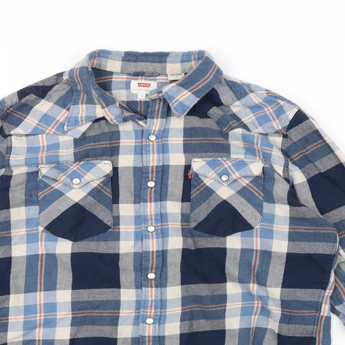 Levis Mens Black Check   Dress Shirt Size L