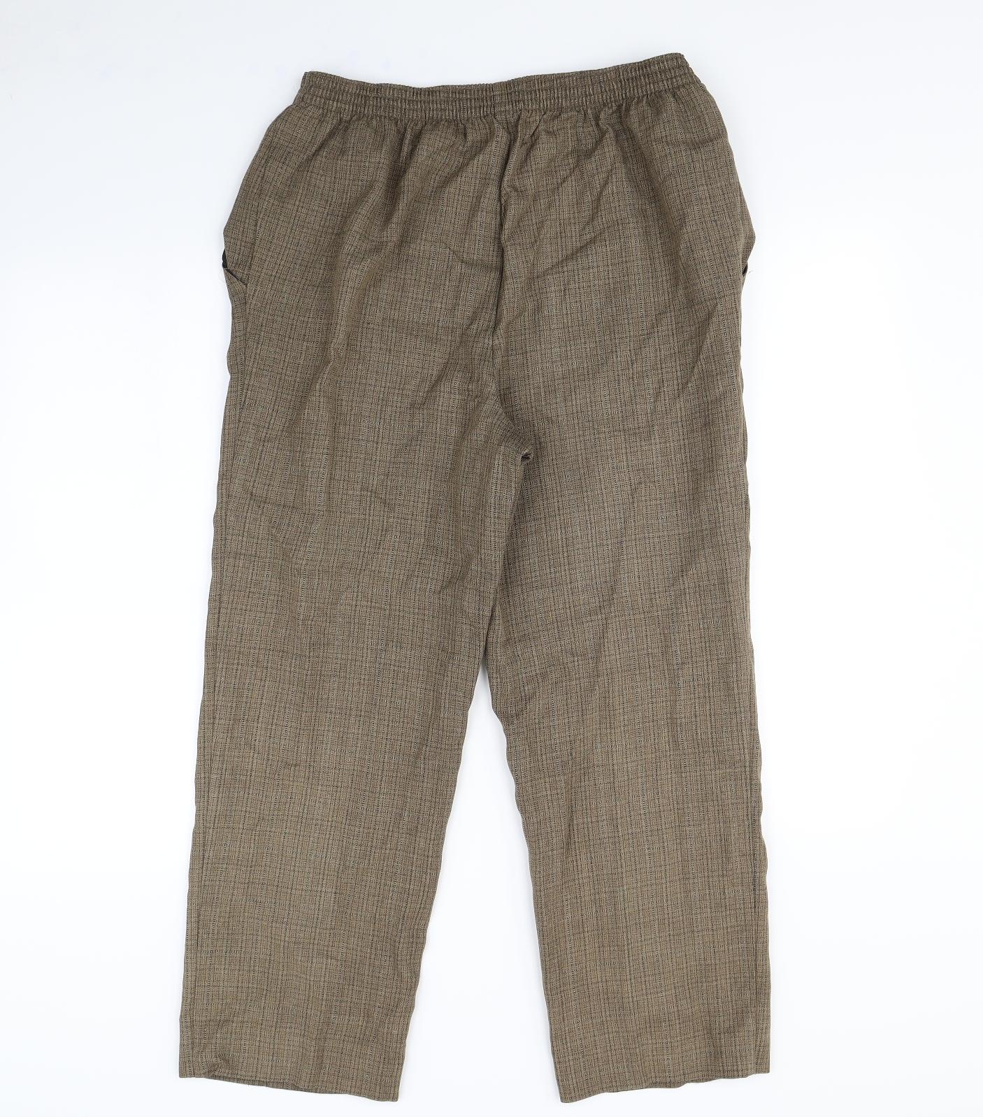 M&s Womens Brown   Trousers  Size 14 L30 in