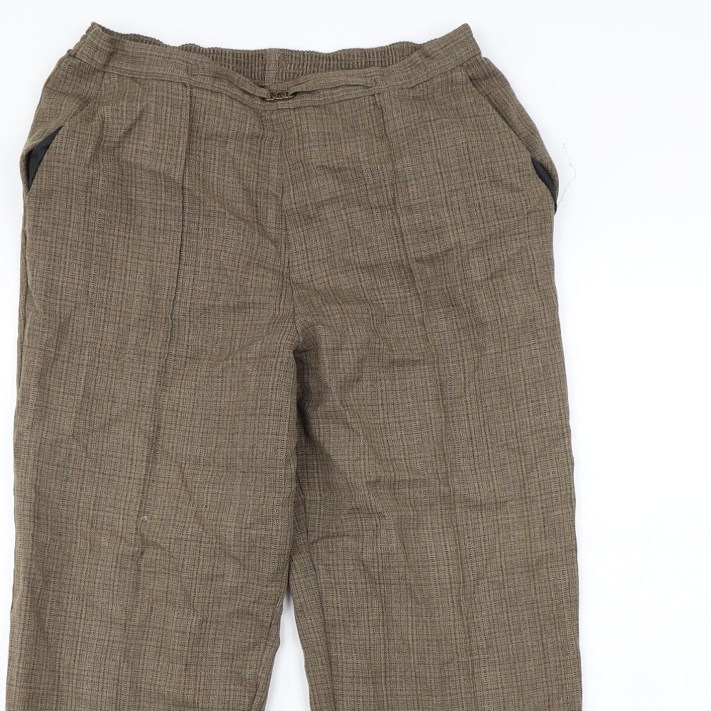 M&s Womens Brown   Trousers  Size 14 L30 in