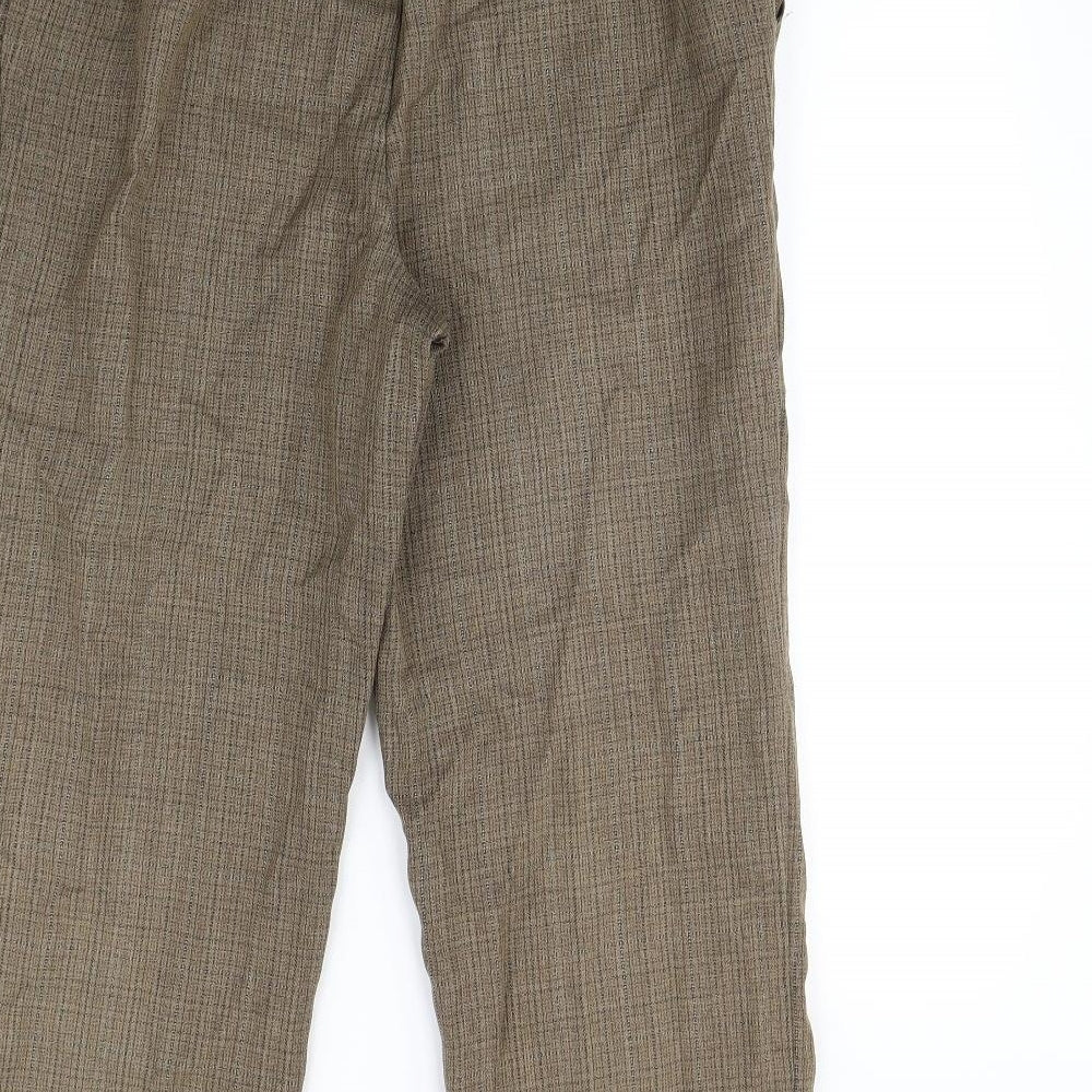 M&s Womens Brown   Trousers  Size 14 L30 in