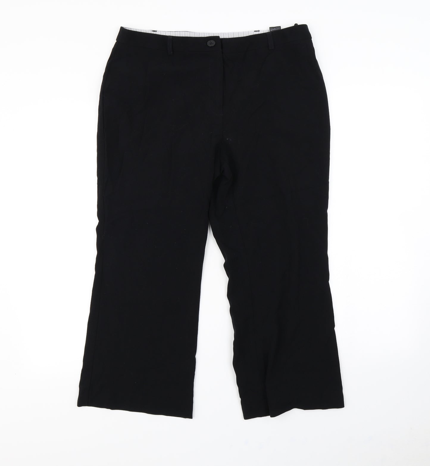 m&S Womens Black   Dress Pants Trousers Size 14 L23 in
