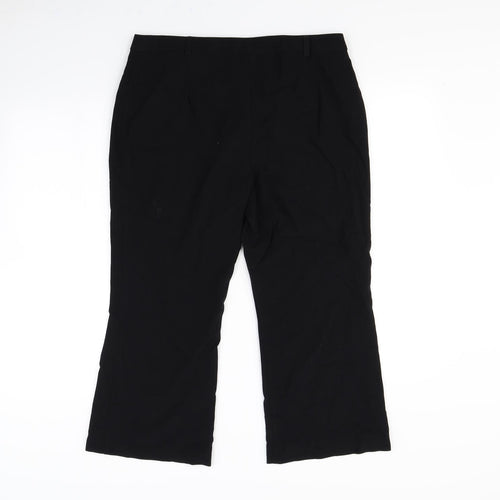 m&S Womens Black   Dress Pants Trousers Size 14 L23 in