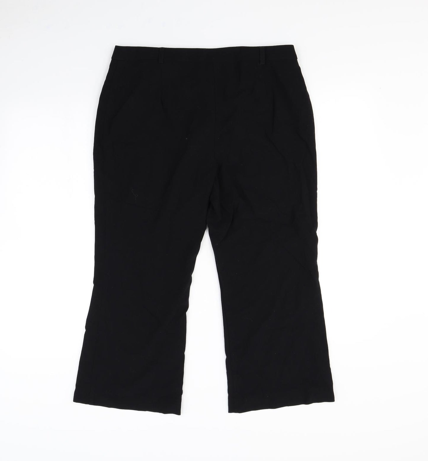 m&S Womens Black   Dress Pants Trousers Size 14 L23 in