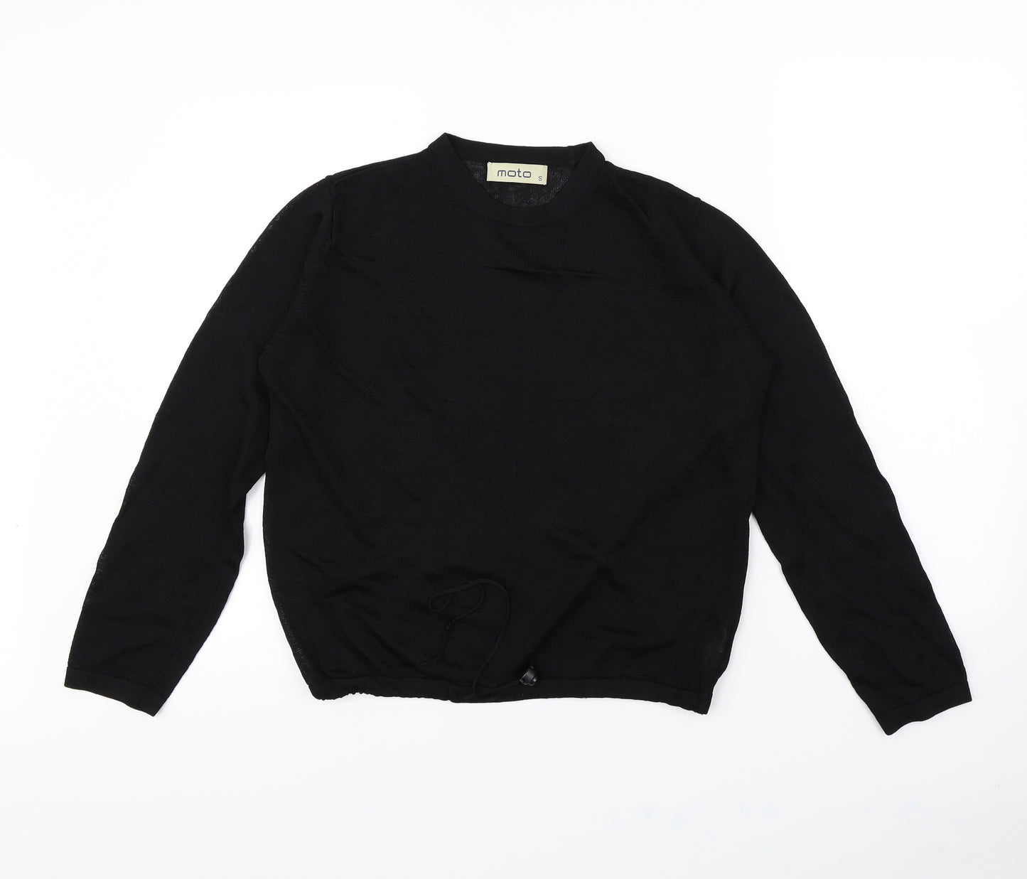 Moto Womens Black   Pullover Jumper Size S