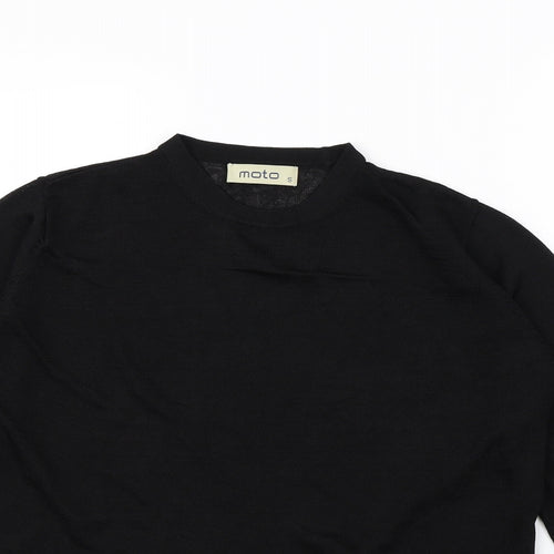 Moto Womens Black   Pullover Jumper Size S