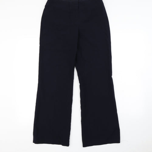M&s Womens Blue   Dress Pants Trousers Size 8 L30 in