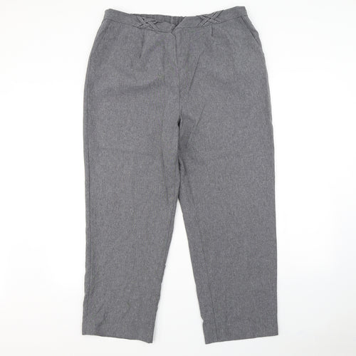Bm collection Womens Grey   Dress Pants Trousers Size 18 L30 in