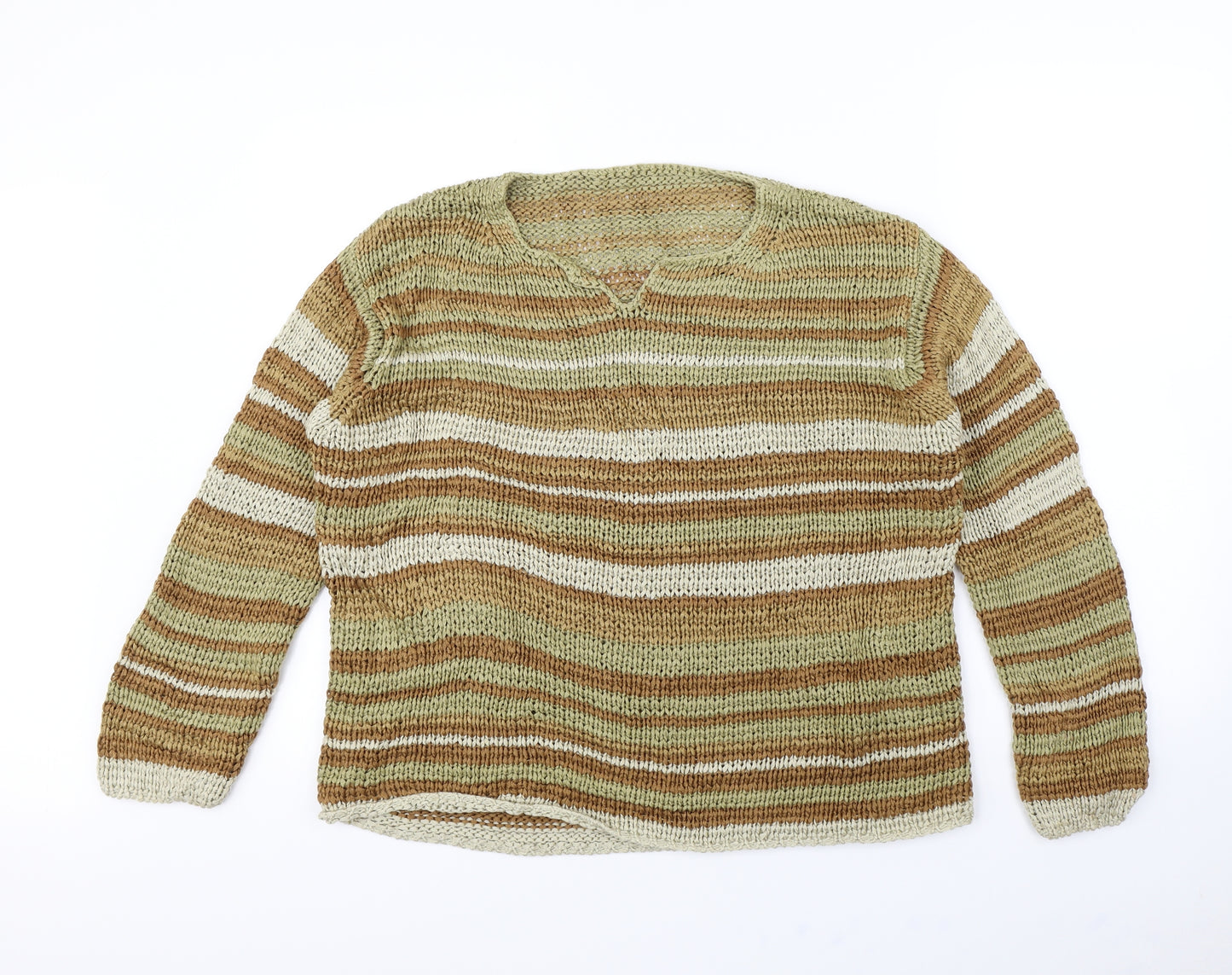 m&S Womens Multicoloured Striped  Pullover Jumper Size 16