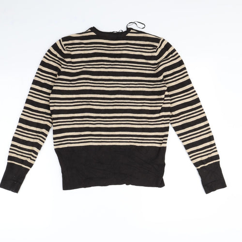 collection debenhams Womens Brown Striped  Pullover Jumper Size 16