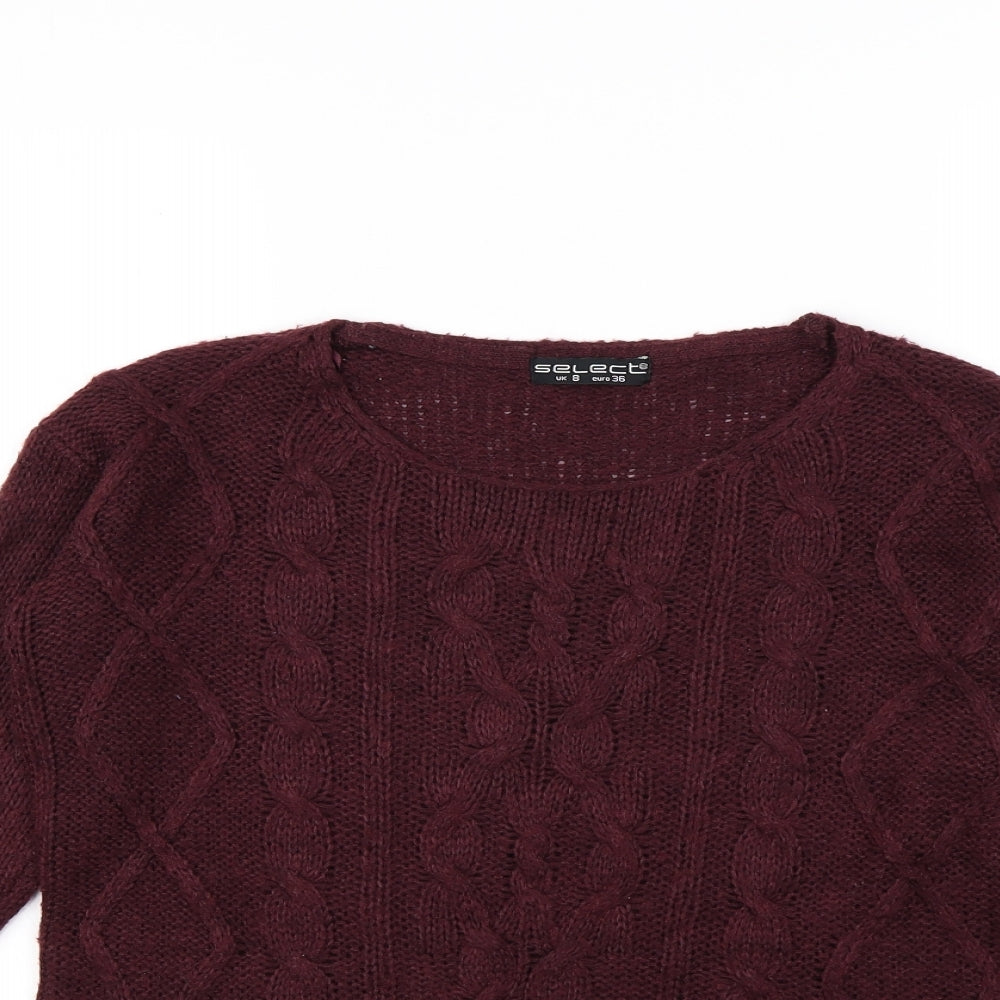 Select Womens Red   Pullover Jumper Size 8