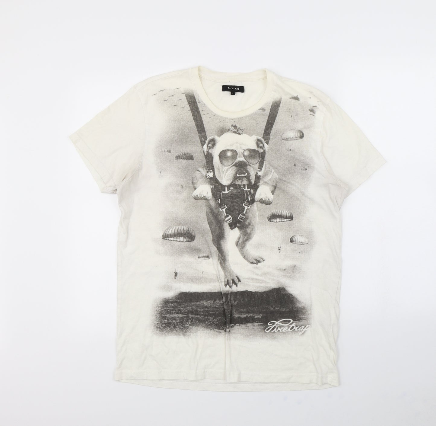 Firetrap Womens White   Basic T-Shirt Size L