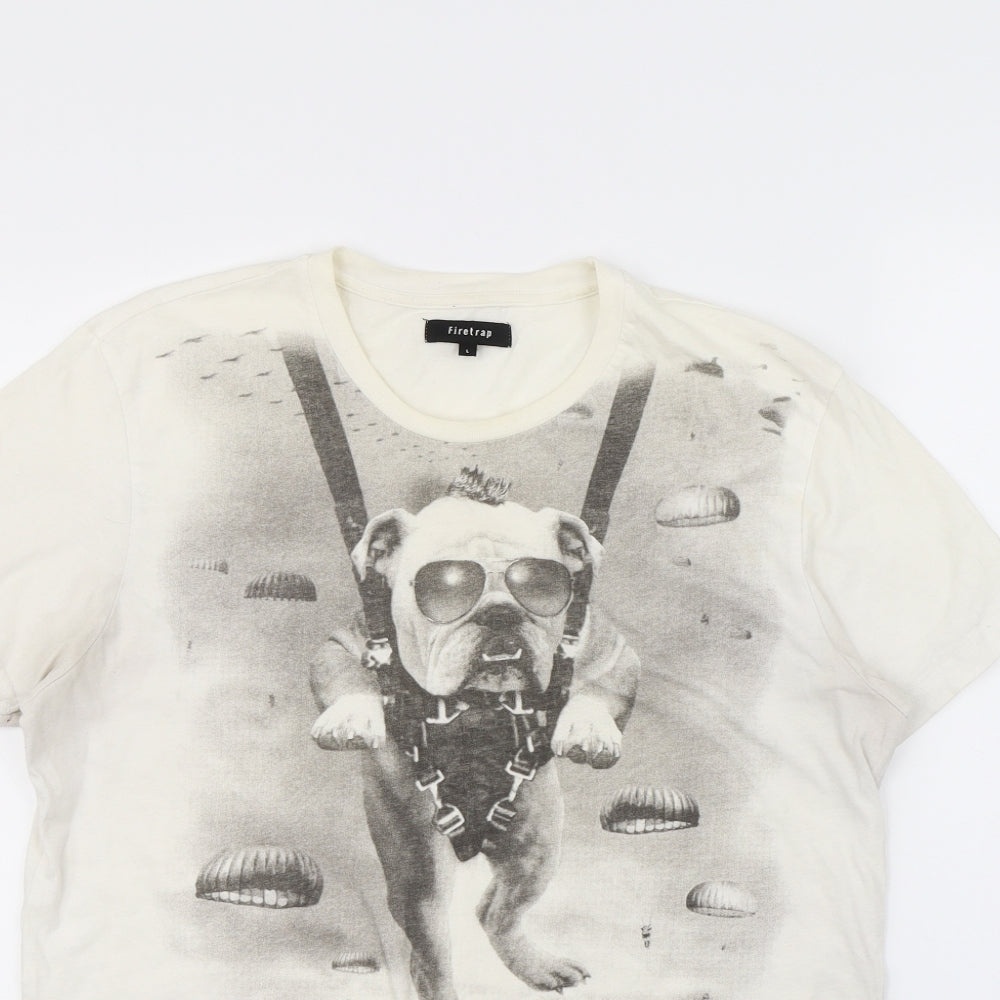 Firetrap Womens White   Basic T-Shirt Size L