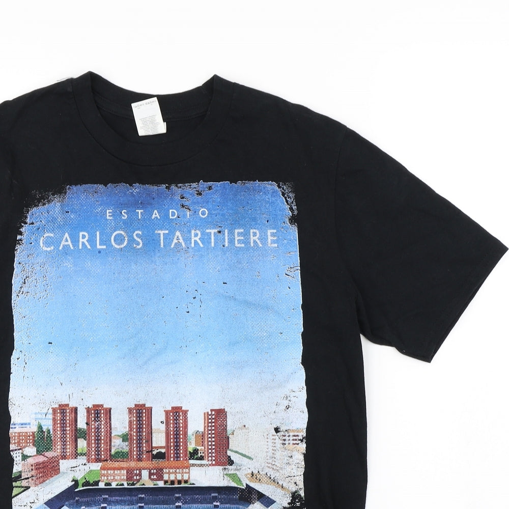 Gildan Mens Black    T-Shirt Size S