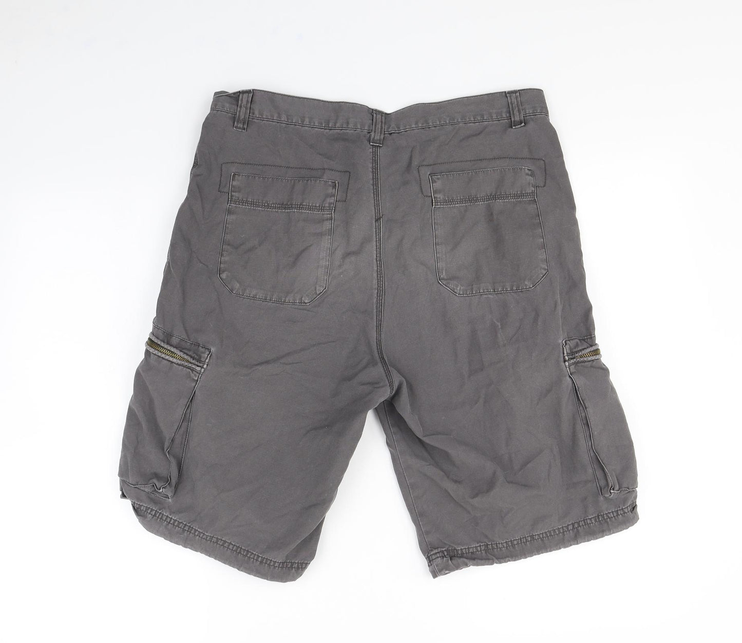 Red Herring Mens Grey   Cargo Shorts Size 32 in
