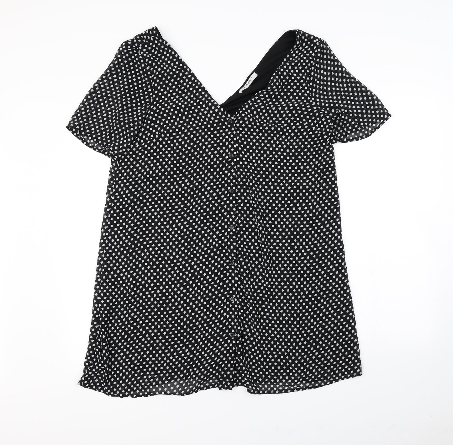 Glamorous Womens Black Polka Dot  Mini  Size M