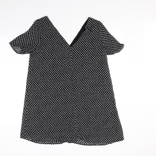Glamorous Womens Black Polka Dot  Mini  Size M