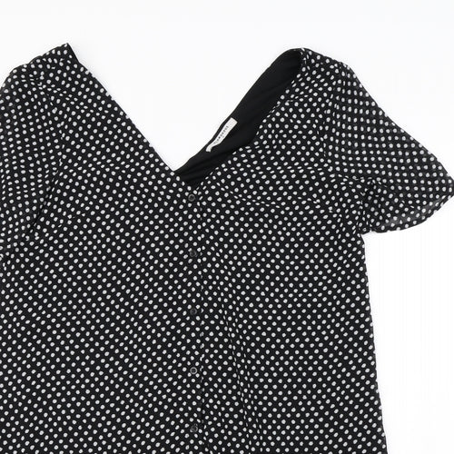 Glamorous Womens Black Polka Dot  Mini  Size M